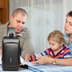 Hırsızlığa karşı askılı çanta, göğüs çantası, omuz çantası, iş çantası, askılı sırt çantası, USB şarj bağlantılı, su geçirmez, seyahat, yürüyüş, çok cepli, omuz çantası