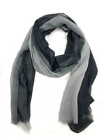 HitDukkan Gri Siyah Renk Geçişli%100 Pamuk Şal 90x190 cm 1000000005493