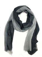 HitDukkan Gri Siyah Renk Geçişli%100 Pamuk Şal 90x190 cm 1000000005493