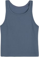 HNX Denim Pamuklu Kalın Askılı Crop Kadın Kısa Atlet Denim M hnxNM330