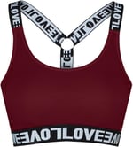 HNX Pamuklu Çıkarılabilir Kaplı LOVE Lastik Halka Detaylı Çapraz Askı Kadın Büstiyer