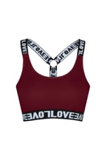 HNX Pamuklu Çıkarılabilir Kaplı LOVE Lastik Halka Detaylı Çapraz Askı Kadın Büstiyer