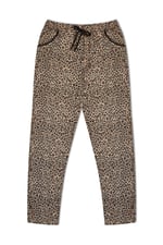 HNX Pamuklu Leopar Desen Kadın Pijama Alt Leopar Sarı hnxNM5670