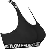 HNX Pamuklu LOVE Lastik Çapraz Askılı Pedli Kadın Büstiyer L hnxNM593