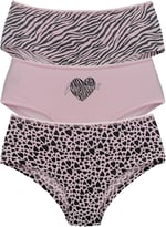 HNX UNDERWEAR 3'lü Hipster Kadın Külot Pembe Gri XL hnxNM981