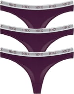 HNX UNDERWEAR 3'lü Spor String Külot Mor L hnxNM7962