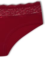 HNX UNDERWEAR Beli Dantelli Yarım Şort Kadın Boxer Külot Bordo L hnxNM6074