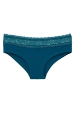 HNX UNDERWEAR Beli Dantelli Yarım Şort Kadın Boxer Külot Petrol L hnxNM6069