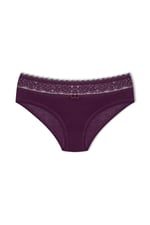 HNX UNDERWEAR Beli Dantelli Yarım Şort Kadın Boxer Külot Mor L hnxNM6076