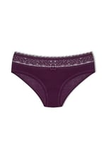 HNX UNDERWEAR Beli Dantelli Yarım Şort Kadın Boxer Külot Mor L hnxNM6076