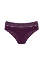 HNX UNDERWEAR Beli Dantelli Yarım Şort Kadın Boxer Külot Mor L hnxNM6076