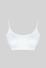 HNX UNDERWEAR Beyaz Pamuklu İnce Askılı Kadın Alıştırma Büstiyeri Beyaz M hnxNM396