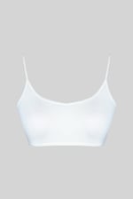 HNX UNDERWEAR Beyaz Pamuklu İnce Askılı Kadın Alıştırma Büstiyeri Beyaz M hnxNM396