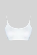 HNX UNDERWEAR Beyaz Pamuklu İnce Askılı Kadın Alıştırma Büstiyeri Beyaz M hnxNM396