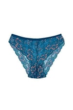 HNX UNDERWEAR Çift Renk Dantelli Kadın Külot (Petrol)