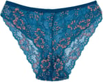 HNX UNDERWEAR Çift Renk Dantelli Kadın Külot (Petrol)