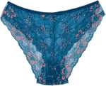 HNX UNDERWEAR Çift Renk Dantelli Kadın Külot (Petrol)