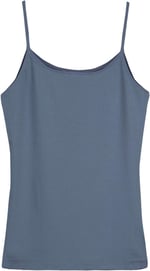 HNX UNDERWEAR Pamuklu Fitilli Dokulu İnce Askılı Kadın Atlet (Denim, M)