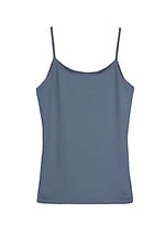 HNX UNDERWEAR Pamuklu Fitilli Dokulu İnce Askılı Kadın Atlet (Denim, M)