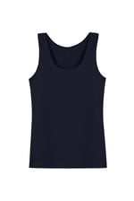 HNX UNDERWEAR Pamuklu Kalın Askılı Kadın Atlet (Lacivert, M)
