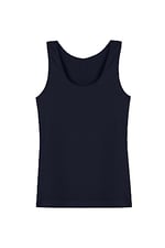 HNX UNDERWEAR Pamuklu Kalın Askılı Kadın Atlet (Lacivert, M)