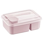 Hobby Life Lunch To Go 3 Bölmeli Beslenme Kabı – Sosluklu, Sızdırmaz Kapak, BPA İçermez, 920 ml + 40 ml (Pembe)