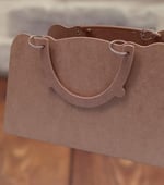 Hobi 90069 Dekoratif Bayan Çantası Ahşap MDF HAM El Yapımı