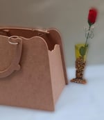 Hobi 90069 Dekoratif Bayan Çantası Ahşap MDF HAM El Yapımı
