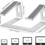 Hobimtek M5 Alüminyum Ergonomik Katlanır Macbook Bilgisayar Standı Bilgisayar Yükseltici 10 –17 inç