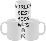 HobiShop(1323) Beyaz The Office World's Best Boss Original Baskılı Kupa Bardak beyaz