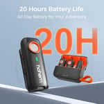 hohem Mic-01 Kablosuz Yaka Mikrofonu, Anında Eşleştirme, DSP Gürültü Engelleme, 20 Saat Pil Ömrü, PC Android Kamera Gimbal için Mini Mikrofon, Video Kaydı/Röportaj, 2 TX+1 RX+Şarj Kutusu