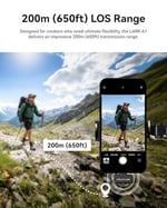 Hollyland LARK A1 Kablosuz Mini Mikrofon, iPhone 15/16 ve Android için, 48 kHz/24 bit, 3 Seviyeli Akıllı Gürültü Engelleyici, YouTube, Podcast, Vlog için Mikrofon (Siyah, 2TX + USB-C RX + Şarj Kılıfı)