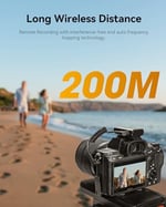 HollyView Hollyland Lark M1 kablosuz yaka mikrofonu, aktif gürültü azaltma, 200 m menzil, 8 saat pil ömrü, ultra mini taşınabilir, kablosuz takmalı mikrofon, DSLR kamera, iPhone, Android PC için (siya