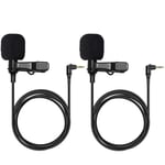 HollyView Hollyland mikrofon kravat harici kablolu 3,5 mm çok yönlü kablosuz mikrofon sistemi için Lark Max (2 paket)