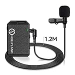 HollyView Hollyland mikrofon kravat harici kablolu 3,5 mm çok yönlü kablosuz mikrofon sistemi için Lark Max (2 paket)