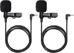HollyView Hollyland mikrofon kravat harici kablolu 3,5 mm çok yönlü kablosuz mikrofon sistemi için Lark Max (2 paket)