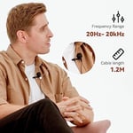 HollyView Hollyland mikrofon kravat harici kablolu 3,5 mm çok yönlü kablosuz mikrofon sistemi için Lark Max (2 paket)