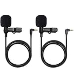 HollyView Hollyland mikrofon kravat harici kablolu 3,5 mm çok yönlü kablosuz mikrofon sistemi için Lark Max (2 paket)