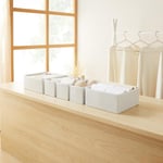 Home Wave 6'lı Gri Pötikare Çekmece İçi Düzenleyici Kutu 2 Adet 28 X 28 X 13 / 2 Adet 28 X 13 X 13 / 2 Adet 14 X 14 X 13 Cm