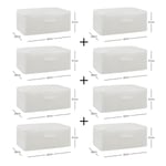 Home Wave 8'li Orta Boy Gri Pötikare Hurç Set 52 X 28 X 21 Cm