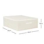 Home Wave Gri Pötikare Destekli Kutu Hurç 45 X 55 X 18 Cm