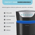 HoMedics TotalClean, 360 Derece Hepa Hava Temizleyici Yedek Filtre Aktif Karbon ile Havadaki Kirlenticilerin%99'unu gidermek için HoMedics Hava Temizleyici Modelleri AP-T30 ve AP-T30WT için