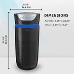 HoMedics TotalClean, 360 Derece Hepa Hava Temizleyici Yedek Filtre Aktif Karbon ile Havadaki Kirlenticilerin%99'unu gidermek için HoMedics Hava Temizleyici Modelleri AP-T30 ve AP-T30WT için