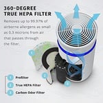 HoMedics TotalClean, 360 Derece Hepa Hava Temizleyici Yedek Filtre Aktif Karbon ile Havadaki Kirlenticilerin%99'unu gidermek için HoMedics Hava Temizleyici Modelleri AP-T30 ve AP-T30WT için
