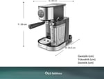 Homend Coffeebreak 5015H Süt Köpürtücülü Manuel Espresso Makinesi