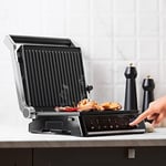 Homend Grilliant 1341H Inox Gövdeli, Döküm Plakalı, 5 Programlı, Led Ekranlı Grill Tost Makinesi ve Izgara Makinesi