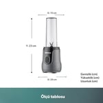 HOMEND Homend Mixfresh 7026H Kişisel Smoothie Blender Antrasit Siyah