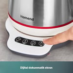 Homend Royaltea 1709H Dokunmatik Konuşan Çelik Çay Makinesi Inox