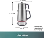 Homend Royaltea 1709H Dokunmatik Konuşan Çelik Çay Makinesi Inox