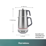 Homend Royaltea 1709H Dokunmatik Konuşan Çelik Çay Makinesi Inox